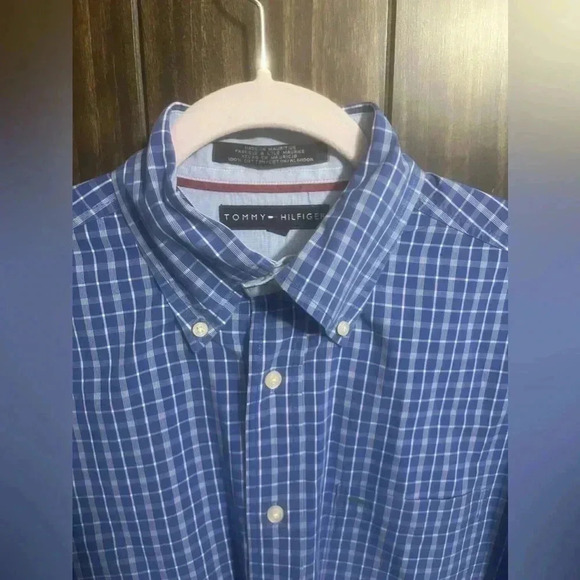 Tommy Hilfiger Plaid Button Down Long Sleeve Shirt Crest Men’s Size: Medium - Picture 10 of 12